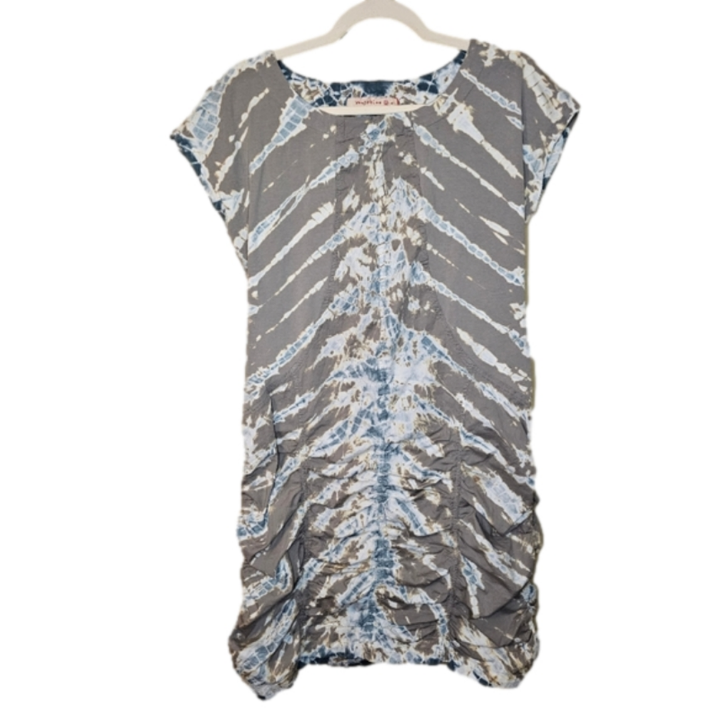 Wearables Tie dye mixed Media short sleeve mini dress Size Large